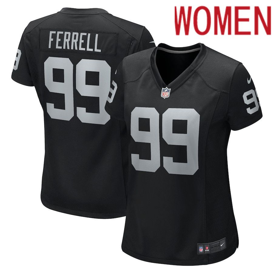 Women Oakland Raiders #99 Clelin Ferrell Nike Black Game NFL Jersey